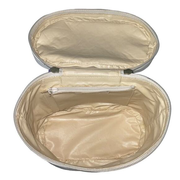 Vintage Roberta Di Camerino White Leather Makeup Case Top Handle Bag Purse Rare - Picture 7 of 15